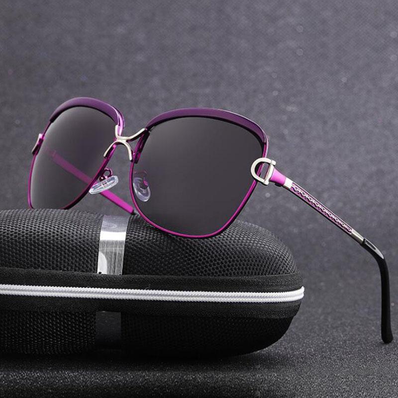 

Sunglasses Mysterious Purple Polarized Vintage Luxury Designer Big Square Sun Glasses Women Summer Driving Anti Glare GlassesSunglasses