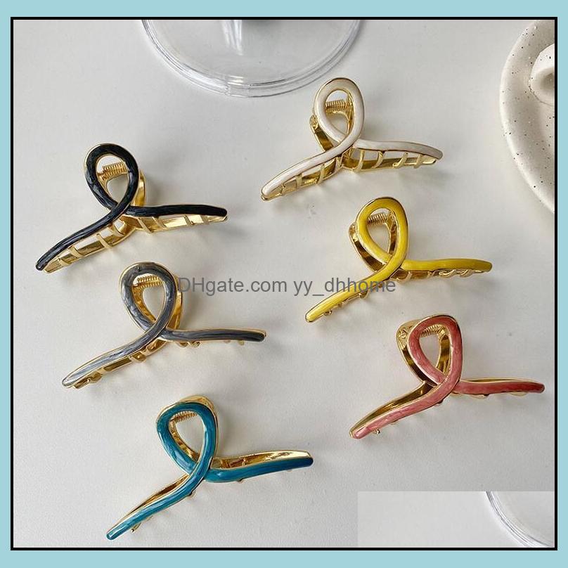 

Hair Clips Barrettes Jewelry Woman Elegant Alloy Crab Women Accessories Girls Hairpins Claw Ladies Ornaments Headwear Hairgrip Drop Delive