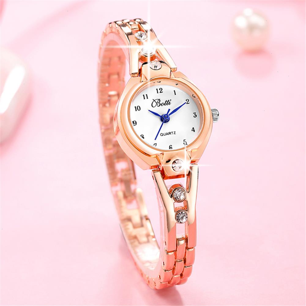 

Rhinestone Dial Quartz Womens Steel Wrist Watch Evening Dress Numbers Small Exquisite Elegant Essential Relogio Feminino, Black