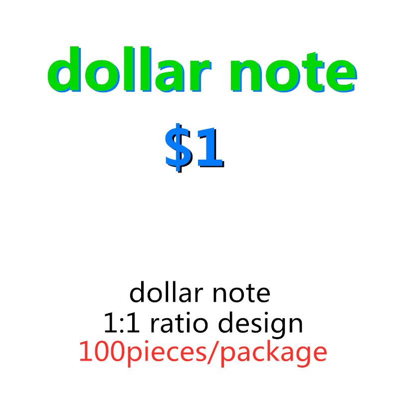

Kid Money Paper US Best Toys Fake Prop Copy 1 Dollar Faux Banknotes Billet 100pcs/pack 10 Hraru