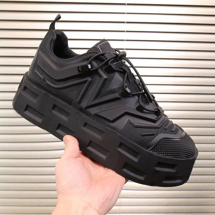 

Designer Casual Shoes Greca Labyrinth Sneakers Calfskin Platform Sports Shoe Thick-soled Men Shoes Increased Thick Bottom Trainers Box, Color 5