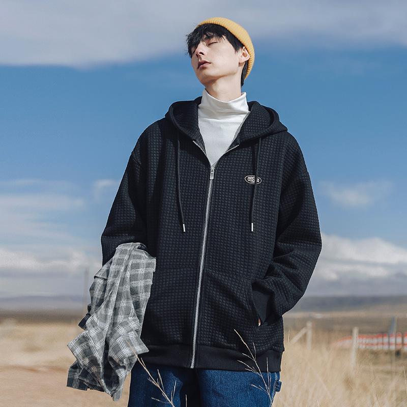 

Men's Hoodies & Sweatshirts Men's Jackets Hooded Coats Casual Zipper Male Tracksuit Fashion Jacket Mens Clothing OuterwearMen's, Black