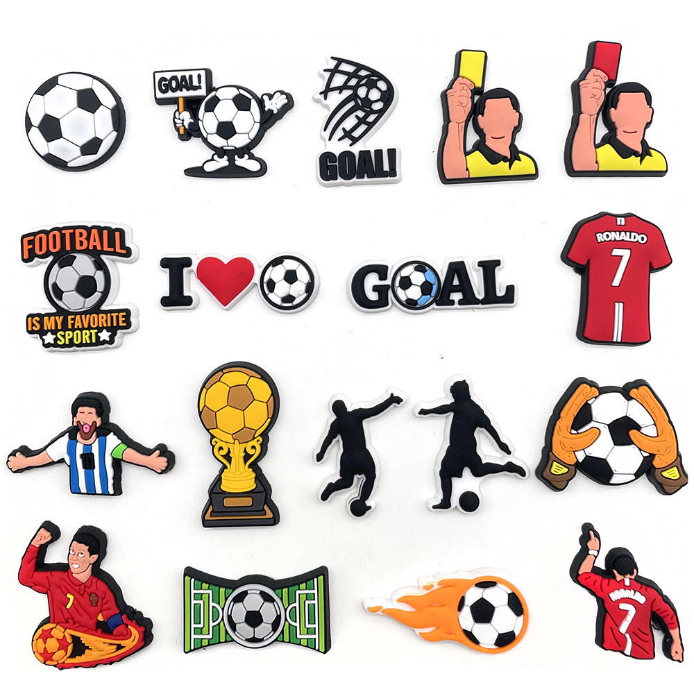 

Football Croc Charms Sport Shoe Decoration Charm Accessories Clog Pins Buttons Buckle
