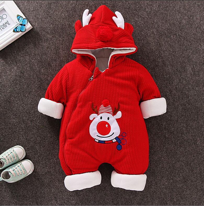 

Thickened one-piece newborn clothes baby out clothes snake strip climbing clothes 4, Gray