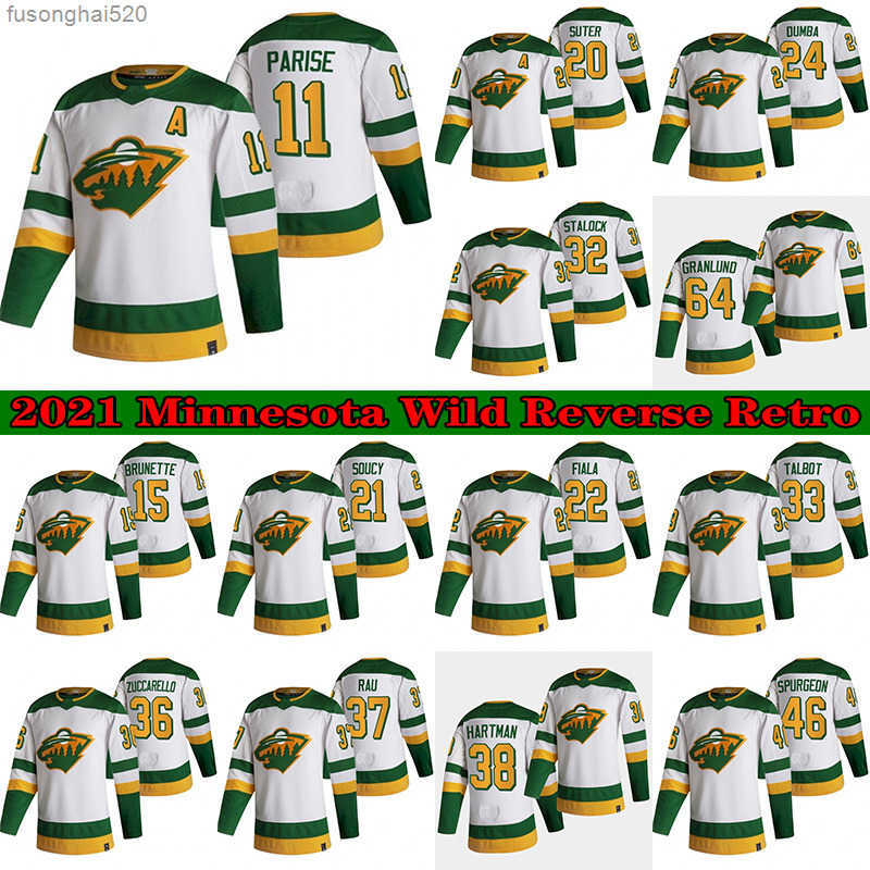 

97 Kirill Kaprizov Minnesota Wild 2021 Reverse Retro Hockey Jersey 46 Jared Spurgeon 20 Ryan Suter 11 Zach Parise 36 Mats Zuccarello nhl's Jerseys, Reverse retro white 97