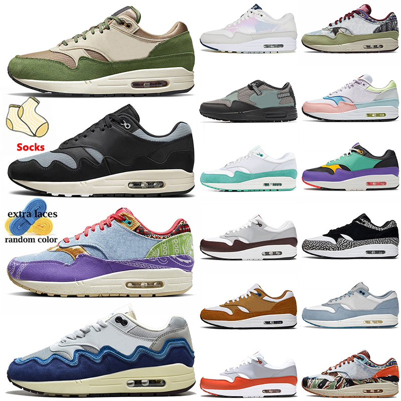 

2022 Cushions 1 1s Patta Waves Running Shoes Men Women Monarch White Off Amsterdam Concepts Far Out Windbreaker Treeline Designer Trainers Sneakers Size Eur 47, #a9 patta black grey 36-45