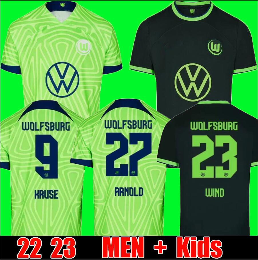 

22/23 VfL Wolfsburg Soccer jerseys WEGHORST STEFFEN BREKALO 2022 2023 Football Shirt ARNOLD XAVER MBABU GUILAVOGUI MEHMEDI ROUSSILLON men kids kit uniforms, 22 23 home aldult