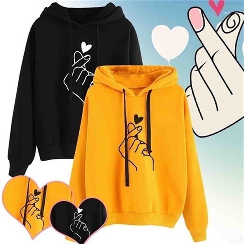 

Plus Size Pullovers Girls Long Sleeve Hoodies Autumn Spring Cute Women Sweatshirt And Hoody Ladies Hooded Love Printed Casual Women' & Swea, Yellow