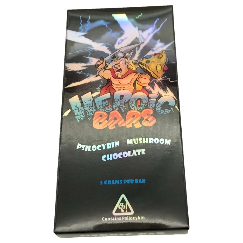 

HEROIC BARS THANO Mushroom Chocolate Packaging Boxes 5G 5 Grams with Compatible 15pieces Chocolate Mold 10pack Display Boxes