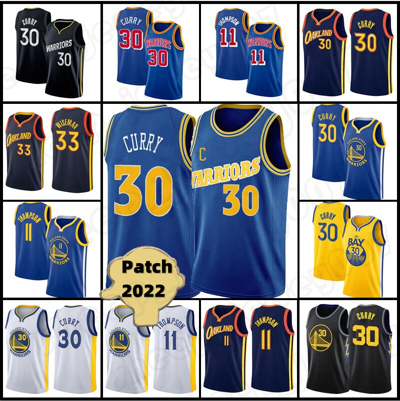 

Golden State''Warriors''2022 patch Stephen 30 Curry Jersey Klay 11 James Thompson Wiseman 75th Anniversary Mens Basketball Jerseys, Men jersey