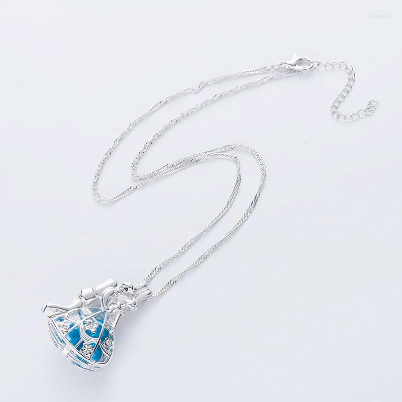 

Pendant Necklaces Harong Pearl Cinderella And Prince Necklace Hiphop Party Jewelry Women Gift Long Marry Romantic DIY GiftPendant