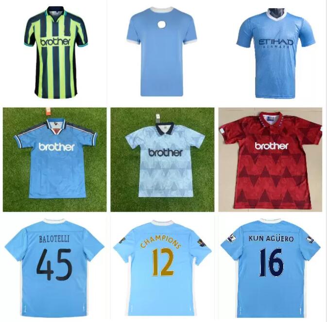 

1972 1989 Manchester Retro Man Haaland DZEKO Soccer Jerseys 1998 1999 2011 2012 City 72 98 99 11 12 Wembley Clough Home Tevez Kun Agüero Kompany Vintage Shirts