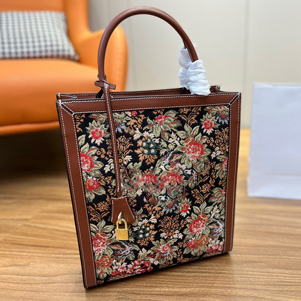 

5A quality designer bag ladies print tote bag, Multi-color