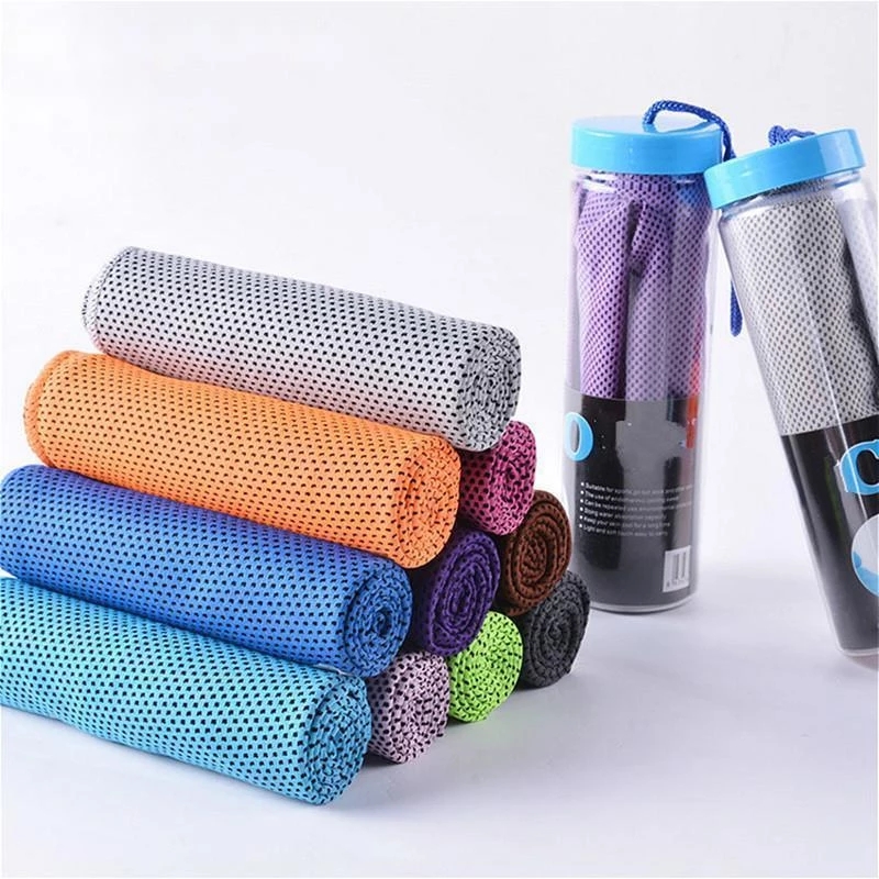 

summer outdoor sports ice cold towel scarf running yoga travel gym camping golf sportss cooling towel colds neck wrap Inventory Wholesale, Multicolor