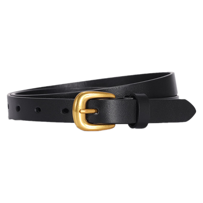 

Belts Light Luxury First Layer Cowhide Niche Classic Fashionable Leather Belt Women Can Be Cut And Decorated With All-Match, Black