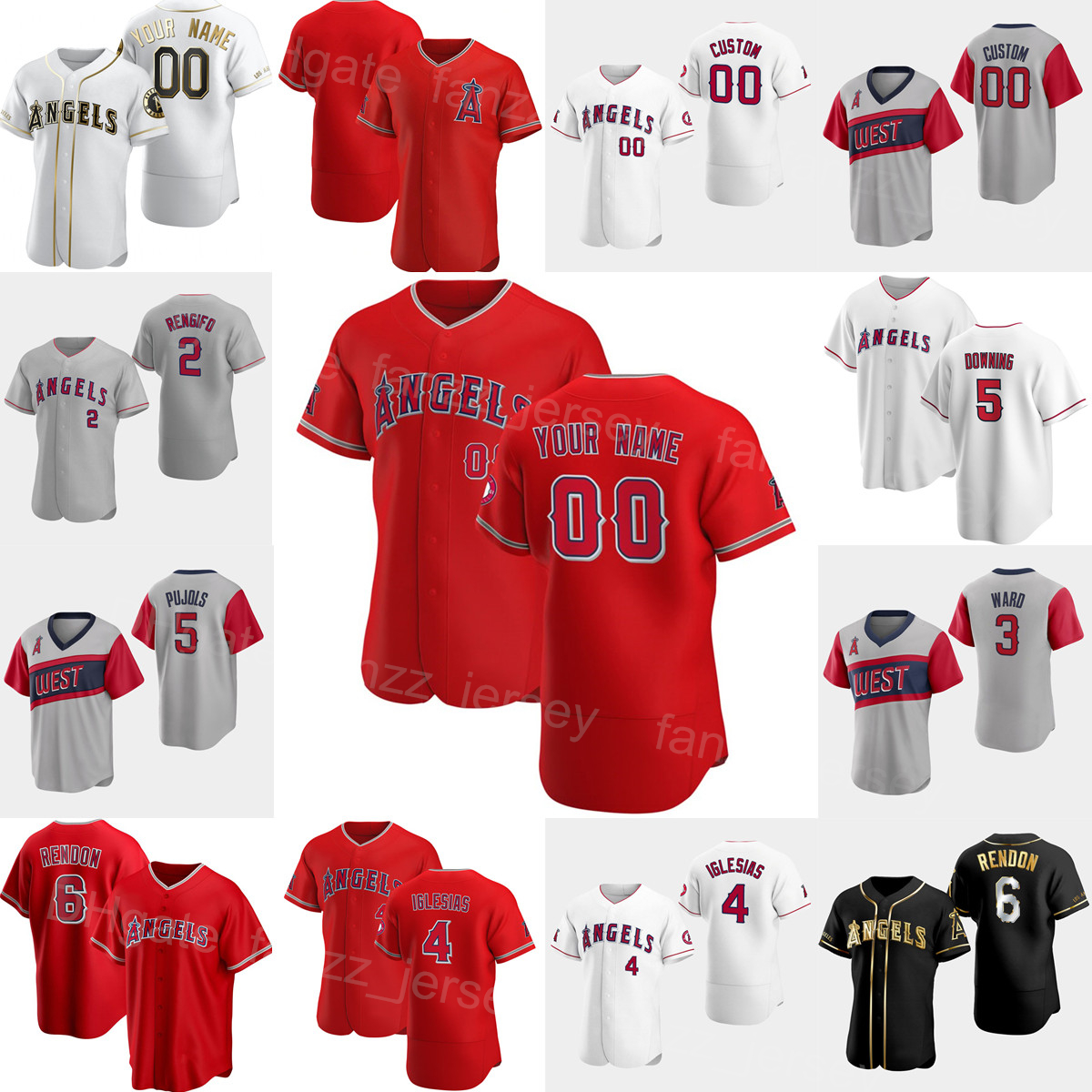

Baseball 7 Jo Adell Jersey 3 Taylor Ward 4 Andrew Velazquez 14 Tyler Wade 2 Luis Rengifo 6 Anthony Rendon 12 Matt Thaiss 5 Albert Pujols City Connect Red White Black Grey, Flexbase