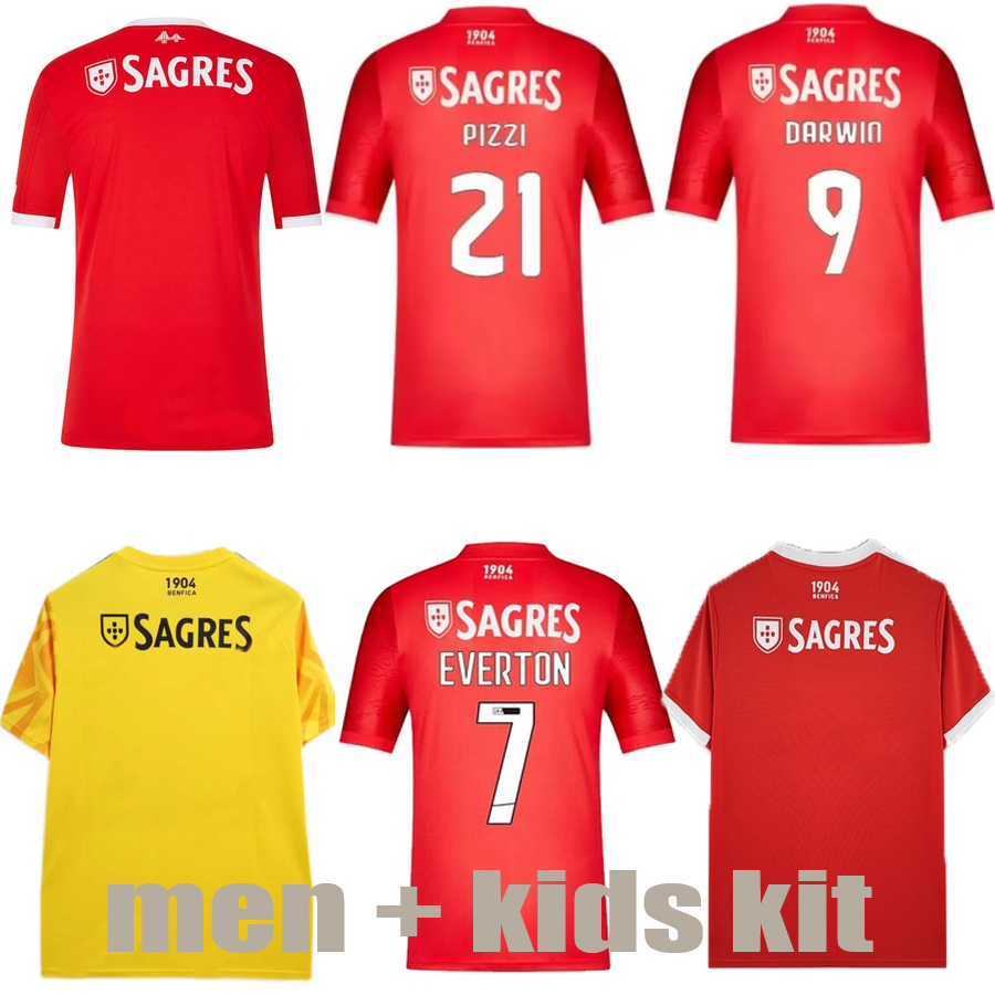 

22 23 Fans Player version Benfica soccer jersey JONAS GABRIEL Camiseta SEFEROVIC ZIVKOVIC SALVIO ELISEU FEJSA 2022 Home Away Men kids kit Football shirts uniform set, 22 23 yellow away kit+socks