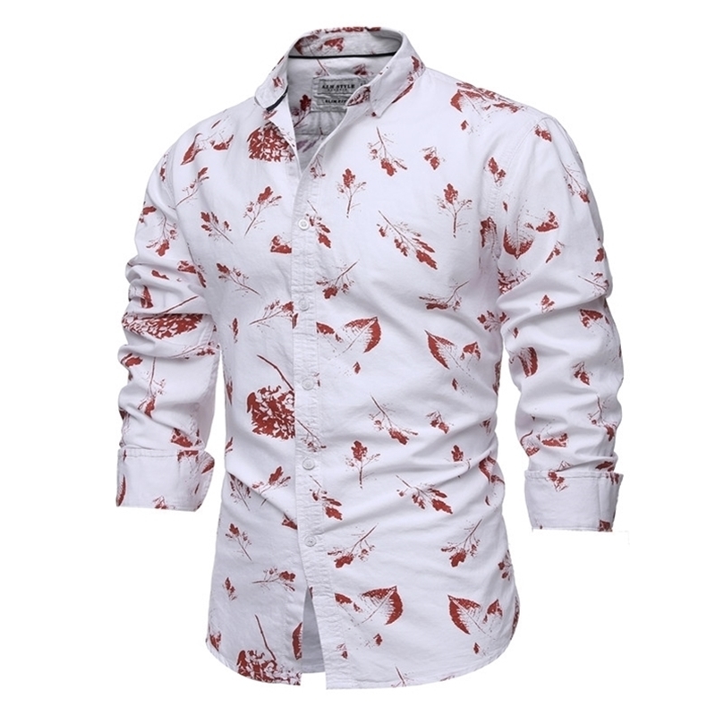 

100% Cotton Shirt Dress Men Casual Slim Fit Mens Long Sleeve Print Shirt Fashion Mens Social Shirts Top Quality Formal Shirt Men 210701, Navy