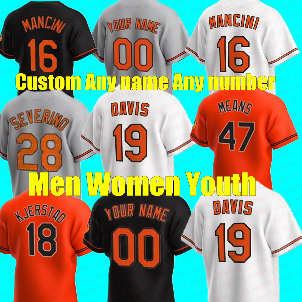 

New Men Women Youth Trey Mancini Jersey 19 Chris Davis Eddie Murray Dj Stewart 8 Cal Ripken Jr. 2 Freddy Galvis Hanser Alberto Orioles Brooks Robinson Baseball Jerseys
