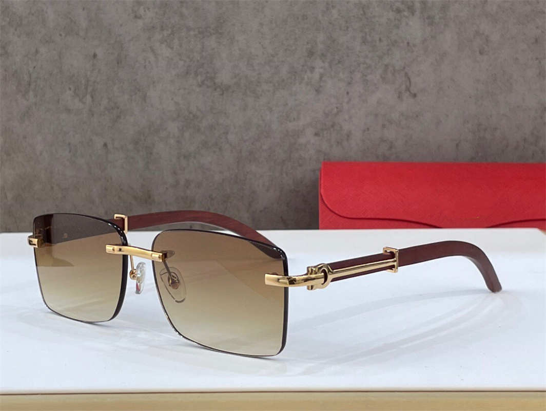 

Luxury designer square shape frameless fashion sunglasses men and women top quality outdoor protection uv 400