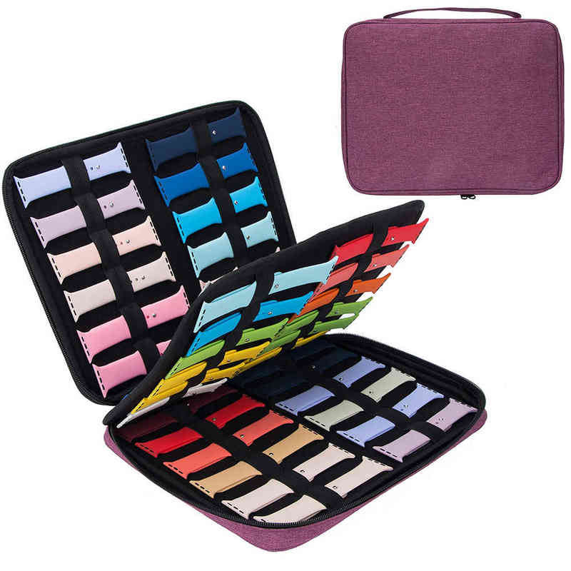 

Watch Organizer Case Multifunction Portable Travel Watch Box for Apple Watch Strap Band Carrying Case Watchband Storage Bag New H220512