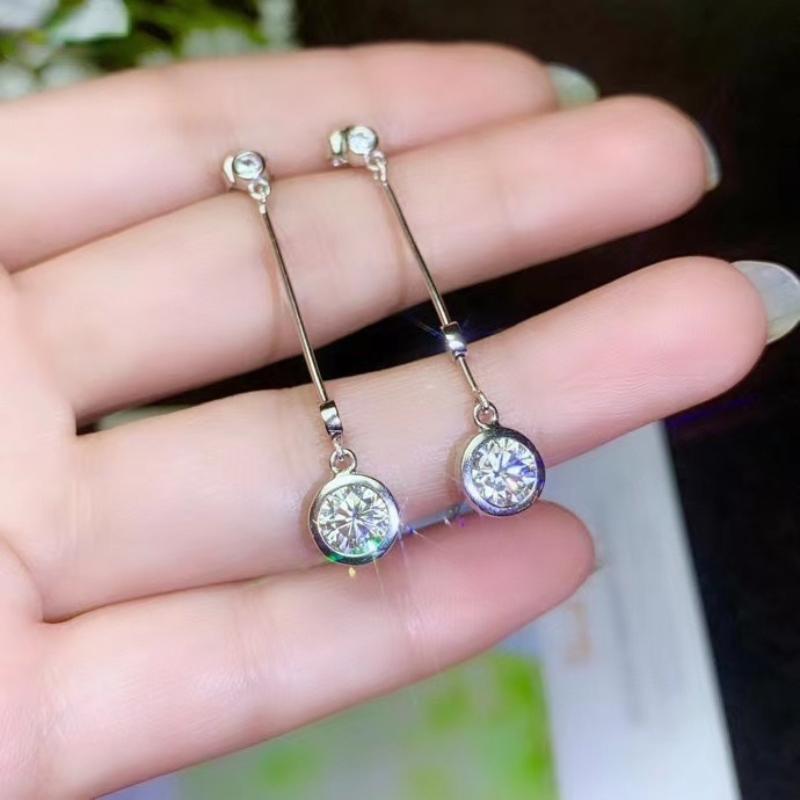 

Stud 5x5mm Size Each Moissanite Earrings Women's 925 Sterling Silver Shine Better Than Diamonds GiftStud
