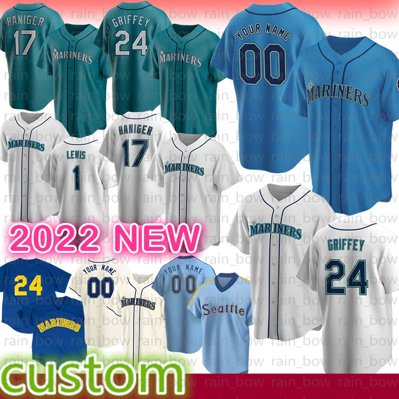 

Seattle Baseball Jersey Mariners 24 Ken Griffey Jr. 28 Jake Fraley Tom Murphy Luis Torrens Jarred Kelenic Abraham Toro Mitch Haniger Kyle Lewis Adam Frazier Crawford, Retro(size:m-3xl)shuishou