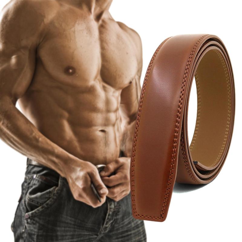 

Belts 120cm Leather Strap Without Buckle For Adults Men Fashion Replacement BeltBelts, Black