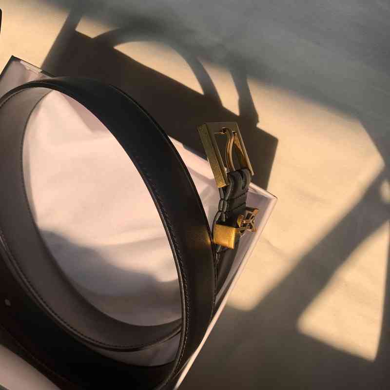 

Belts Luxury Designer Narrow Monogram Belt for Women with Square Buckle Brand Dress Strap Jeans Waistband FHUJ, Black