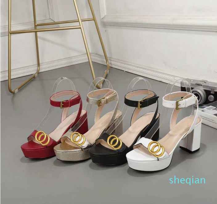 

2022 designer women Sandals party fashion Dance shoe sexy heels Super 8cm Lady wedding Metal Belt buckle High Heel Woman, # 1