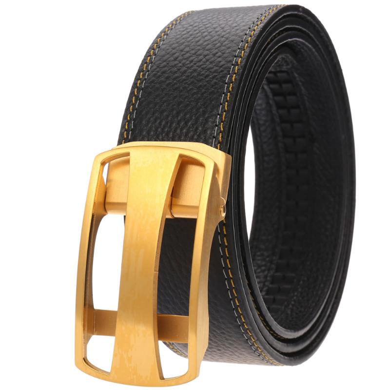 

Belts Fashion Belt Stainless Steel Style Men's First Layer Cowhide Casual Designer Women High Quality Luxury BrandBelts, Black