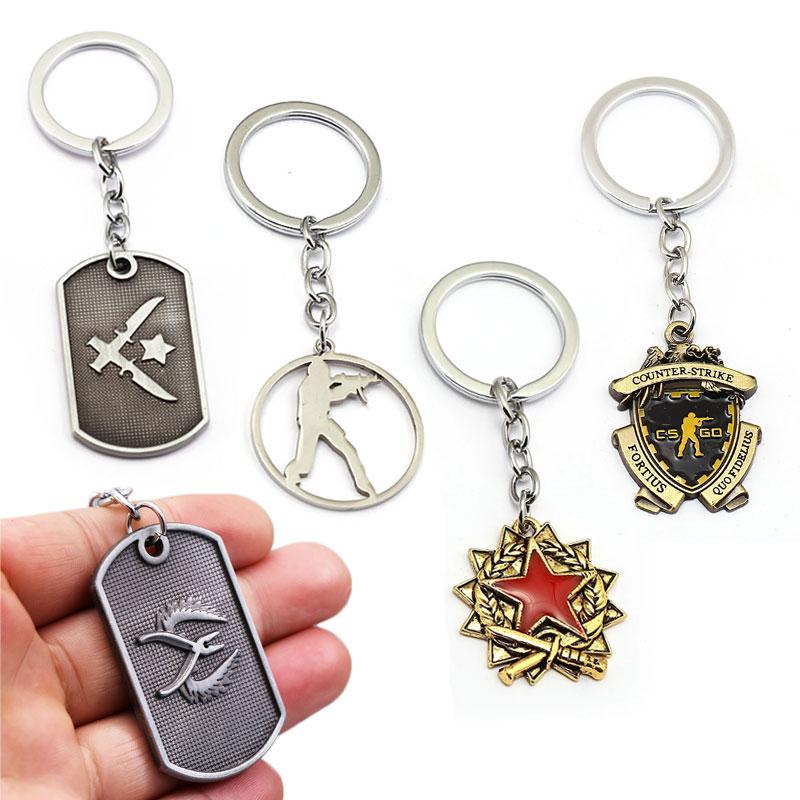 

Keychains Game CSGO Counter Strike Keychain CS GO Metal Dog Tag Pendant Keyring Holder Men Jewelry Collection Chaveiro Gift
