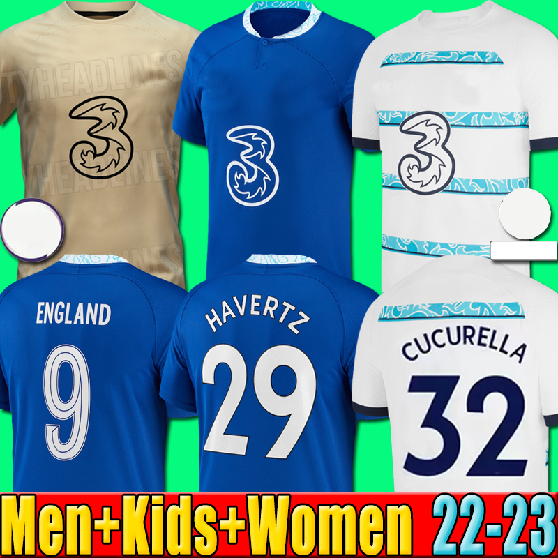 

22 23 HAVERTZ Soccer Jersey LUKAKU PULISIC ZIYECH KANTE CFC WERNER ABRAHAM CHILWELL MOUNT JORGINHO 2022 2023 GIROUD Football Shirts men Home kids with socks kit, P11 22 23 home kids
