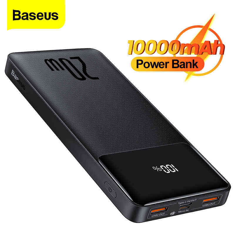 

XM Baseus Power Bank mAh External Battery mAh Powerbank PD W Charging Portable Charger For iPhone mi J220531