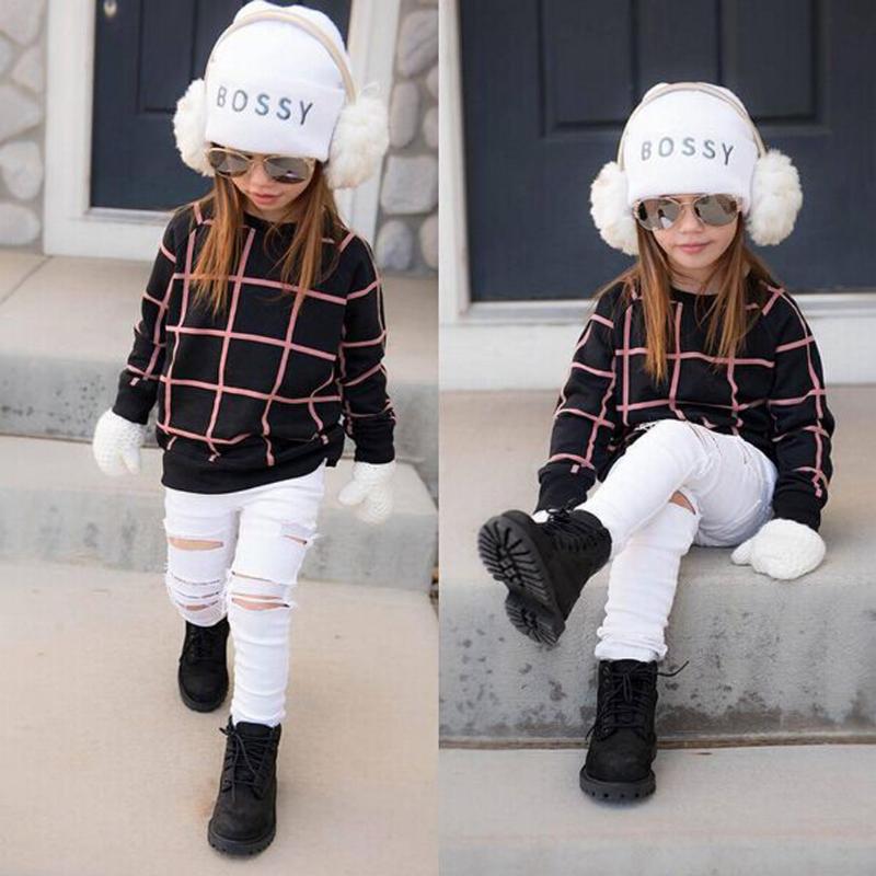 

Clothing Sets Cotton Girls Summer Two Piece Sleeveless Children Fashion Clothes Suit Casual Plaid OutfitsClothing, 90