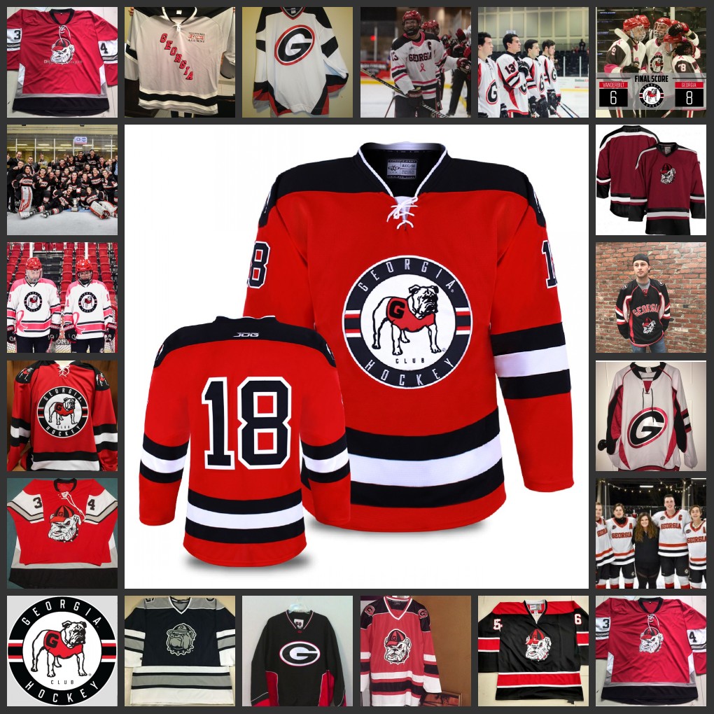 

Custom UGA Georgia Bulldogs Stitched Hockey Jersey Owen Leyland 10 Lleyton Poole 11 Alexander Strauss 12 Chayton Ringwald 13 Cameron Campbell 14 Robby Witwer Jersey