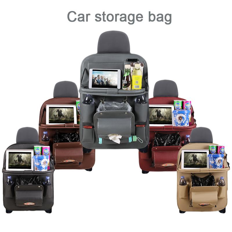 

Car Organizer Seat Back Storage Bag Foldable Dining Rack Table Tray Travel Accessorie
