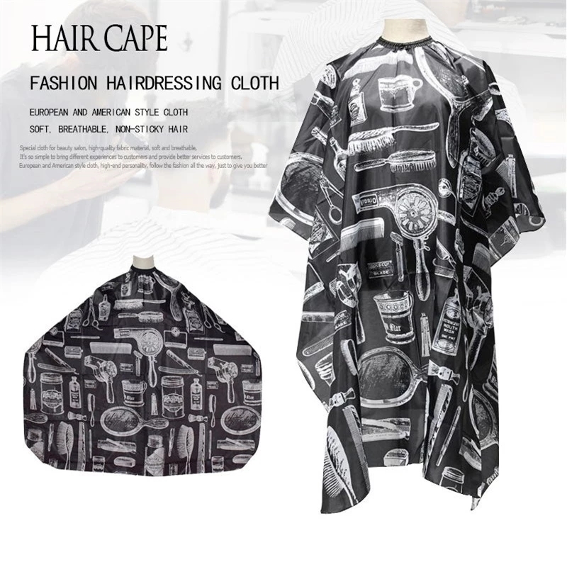 

Hairdresser Bib Pattern Cutting Hair Waterproof Cloth Salon Barber Cape Cleaning Hairdressing Apron Professional Haircut Capes 220615