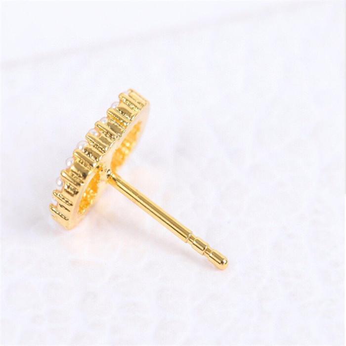 

Designer D home pearl earrings 925 silver needle women's ear ring jewelry High version