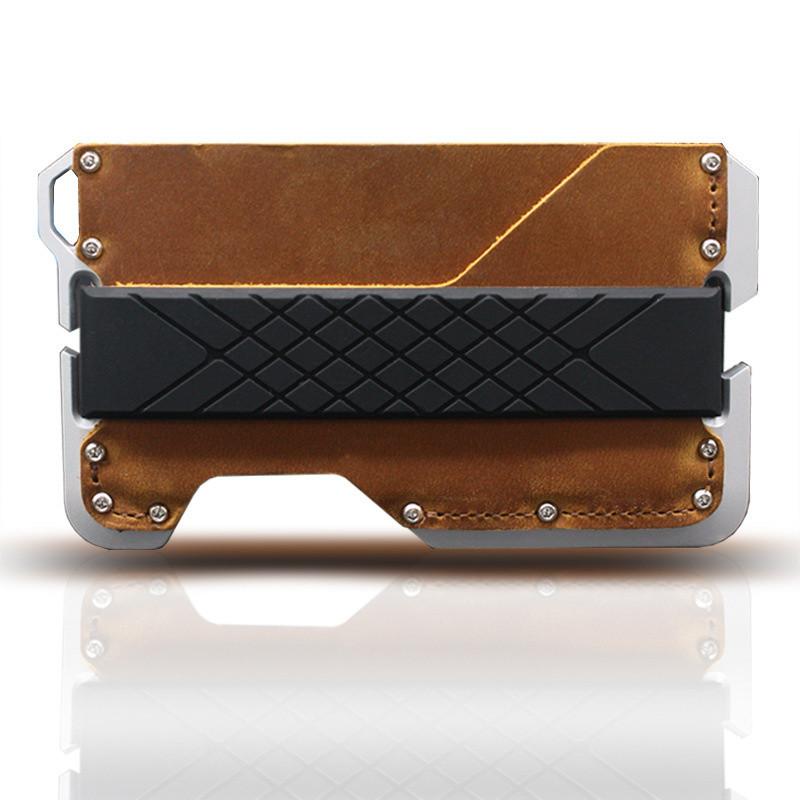 

Card Holders Fashion Brand RFID Aluminum Metal Holder Business Minimalist Smart Wallet For Man Id Credit Badge 2022, Hc-d01-carbon