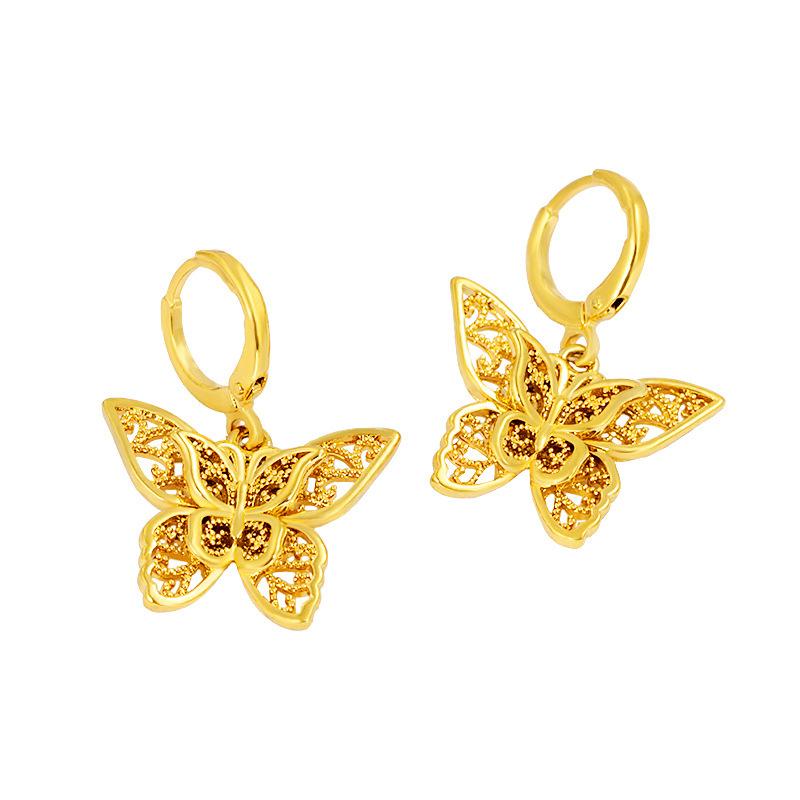 

Dangle & Chandelier Yellow Gold Butterfly Drop Earring For WomenDangle
