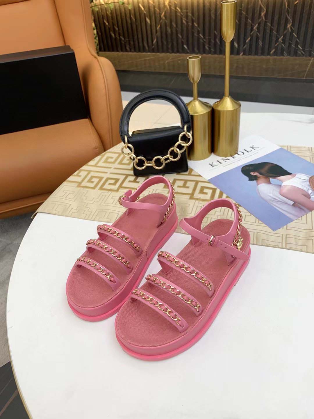 

2022 Latest designer women's sandals top fashion luxury high heel water table and lace up special elegant temperament solid leather 35-41, Black