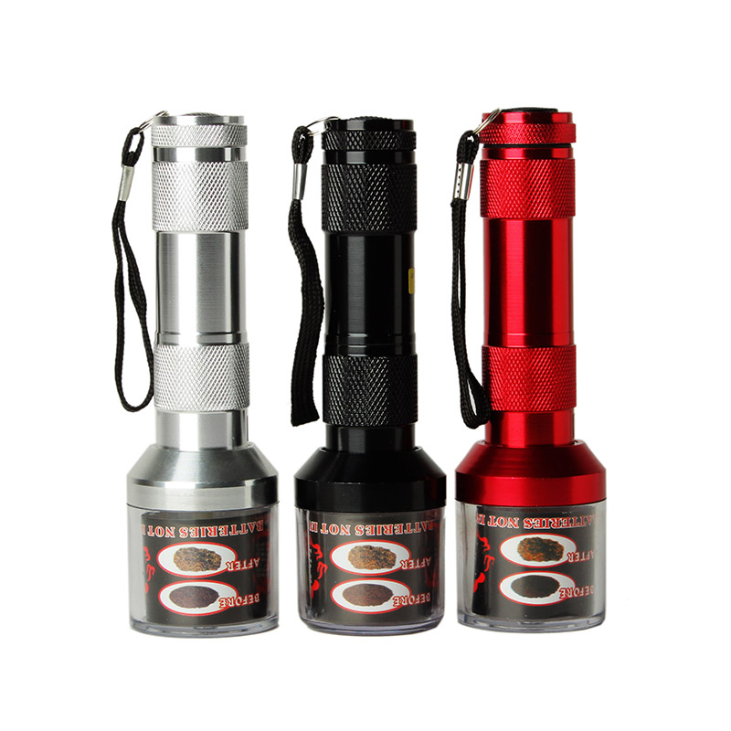 

Flashlight Design Herb Grinder Smoking Electric Spice Crusher With Storage Room