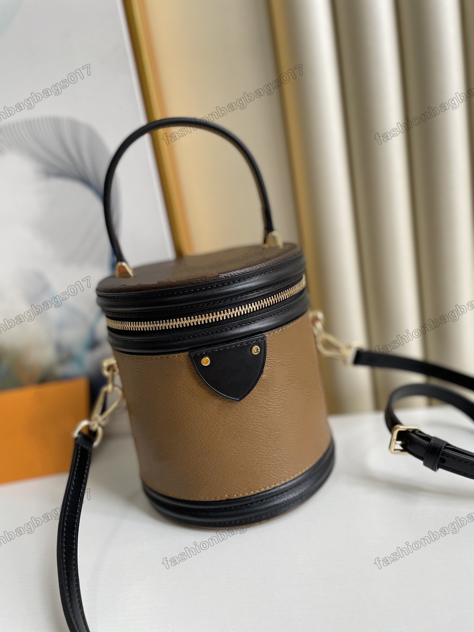 

CANNES Mini Beauty Case Elegant Bucket Bag Monograms Mix Monograms Reverse Coated Canvas Top Handle Luxurys Handbag Womens Cross Body M43986