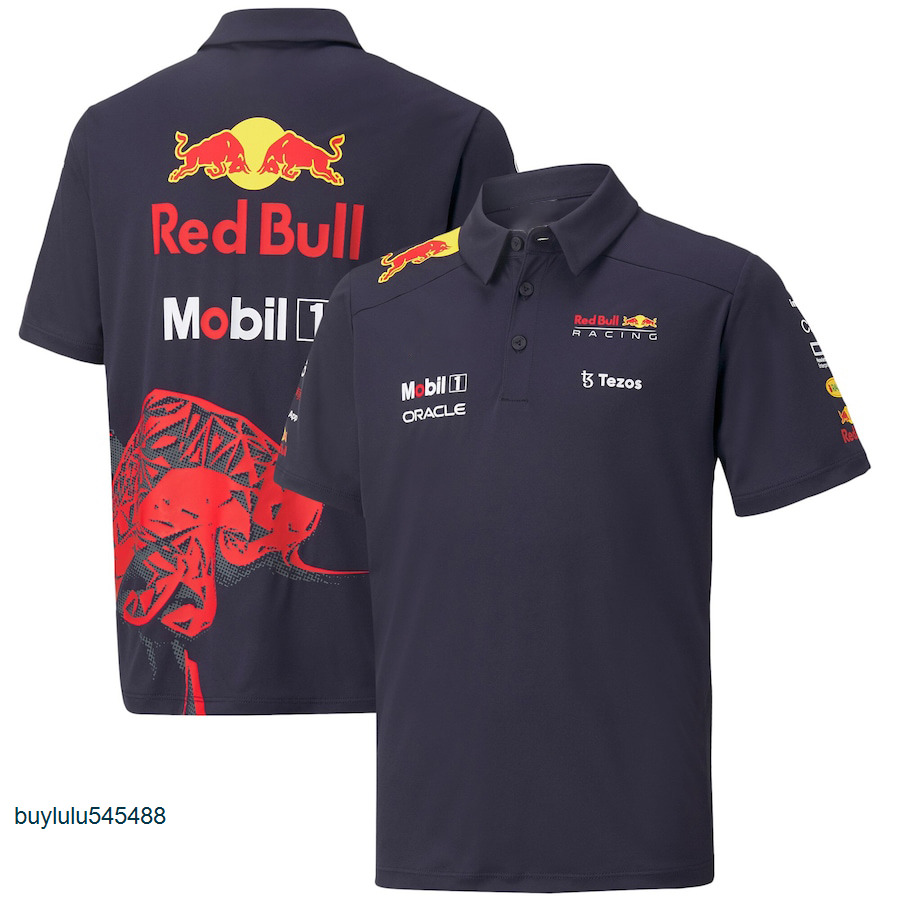 

2022 New Summer F1 Formula One Racing Team Men's Short Sleeve Polo Shirt Red Extreme Outdoor Sports Tops Bull Max Fans Onepolo, Polo-3