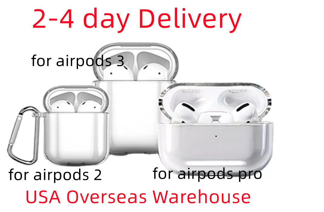 

For Airpods pro air pods 3 airpod 2 Headphone Accessories Solid Transparent TPU Cute Protective Earphone Cover Apple Wireless Charging Box Shockproof Case