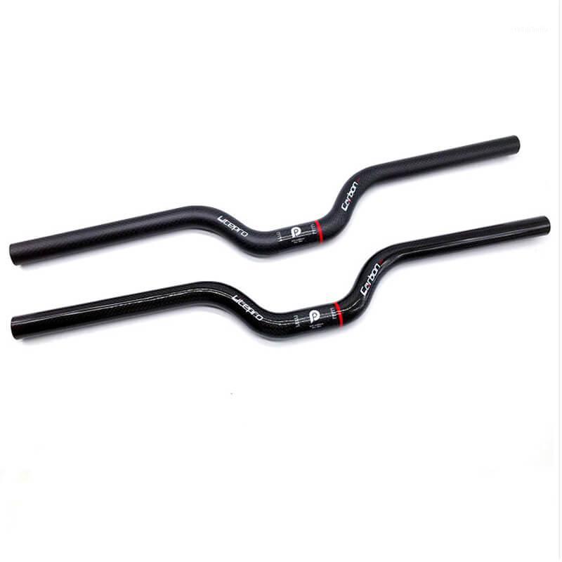 Bike Handlebars &Components LITEPRO Bicycle Carbon Fiber Handlebar Folding Riser Bar 25.4*580mm Ultralight Handle-image-758612668