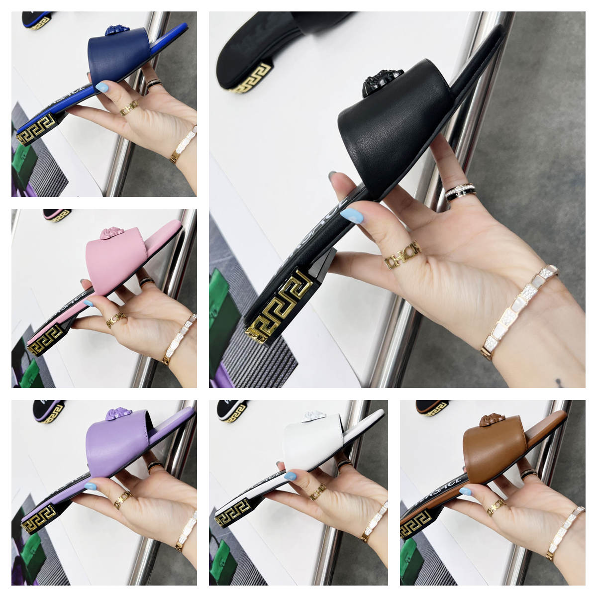 

2022 new luxury designer leather sandals summer flat bottom fashion women's Sandals Size 35-44 with white box and dust bag