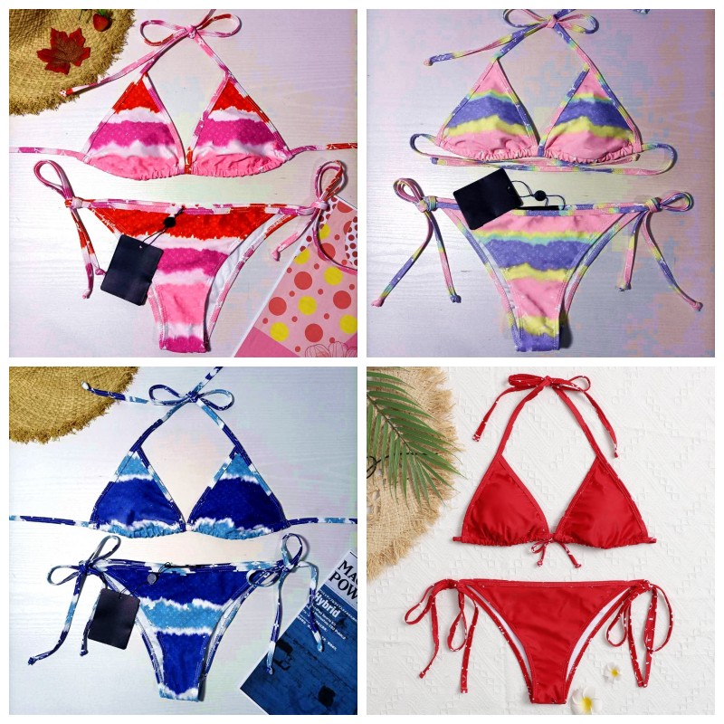 

Womens sexy swimsuit thong summer beach designer sports bra beach surfing Letter Printed Strappy Siamese Style Women's Swimwear L2020, Extra shipping postage/no ship