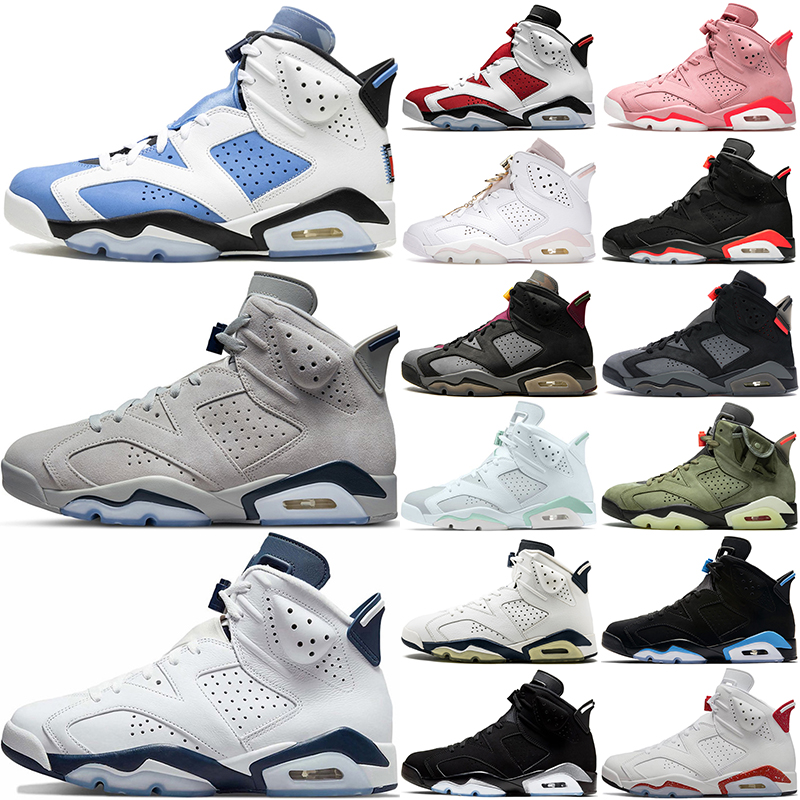 

6 6s Basketball Shoes for men women University Blue Red Oreo Georgetown Midnight Navy Black Metallic Silver Infrared mens womens trainers outdoor sports sneakers, Cactus jack